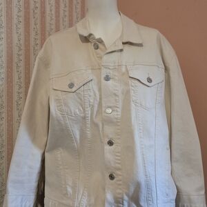 Lucky Brand Off-White Denim Jacket